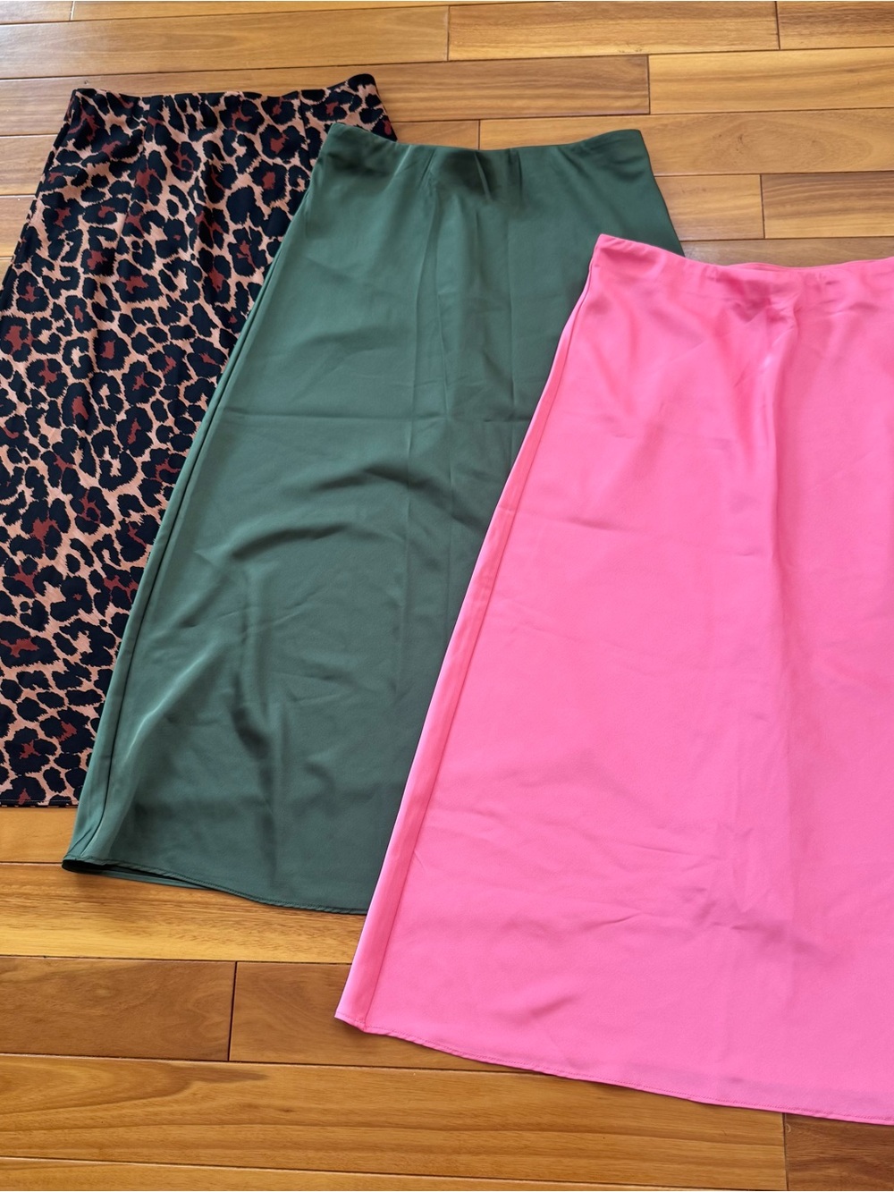 J. Crew Midi Skirts in Green, Pink & Leopard Print